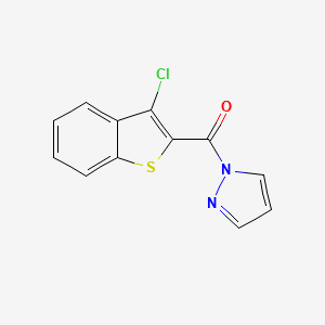 (3-chloro-1-benzothiophen-2-yl)(1H-pyrazol-1-yl)methanone