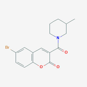 molecular formula C16H16BrNO3 B5366376 6-bromo-3-[(3-methyl-1-piperidinyl)carbonyl]-2H-chromen-2-one 