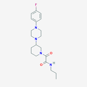 molecular formula C20H29FN4O2 B5366527 2-{3-[4-(4-fluorophenyl)-1-piperazinyl]-1-piperidinyl}-2-oxo-N-propylacetamide 