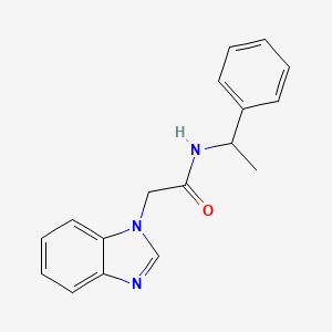 2-(1H-benzimidazol-1-yl)-N-(1-phenylethyl)acetamide