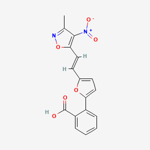 molecular formula C17H12N2O6 B5366569 2-{5-[2-(3-methyl-4-nitro-5-isoxazolyl)vinyl]-2-furyl}benzoic acid 