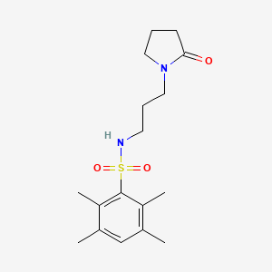 molecular formula C17H26N2O3S B5366573 2,3,5,6-tetramethyl-N-[3-(2-oxo-1-pyrrolidinyl)propyl]benzenesulfonamide 