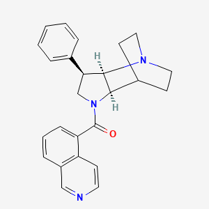 molecular formula C25H25N3O B5366578 isoquinolin-5-yl-[(2R,3R,6R)-3-phenyl-1,5-diazatricyclo[5.2.2.02,6]undecan-5-yl]methanone 