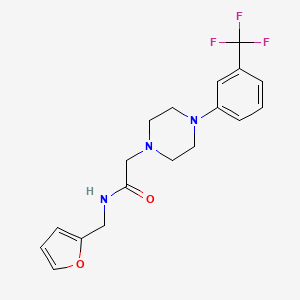 molecular formula C18H20F3N3O2 B5366592 N-[(FURAN-2-YL)METHYL]-2-{4-[3-(TRIFLUOROMETHYL)PHENYL]PIPERAZIN-1-YL}ACETAMIDE 