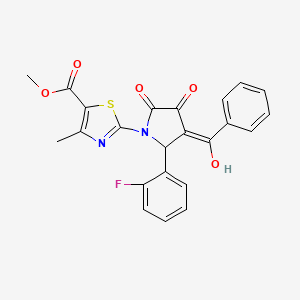 methyl 2-[3-benzoyl-2-(2-fluorophenyl)-4-hydroxy-5-oxo-2,5-dihydro-1H-pyrrol-1-yl]-4-methyl-1,3-thiazole-5-carboxylate