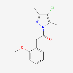 1-(4-CHLORO-3,5-DIMETHYL-1H-PYRAZOL-1-YL)-2-(2-METHOXYPHENYL)-1-ETHANONE