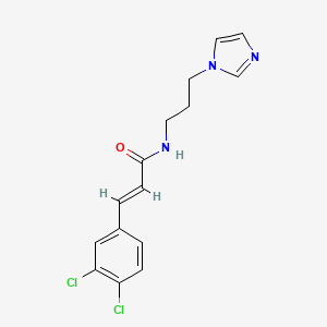 3-(3,4-dichlorophenyl)-N-[3-(1H-imidazol-1-yl)propyl]acrylamide