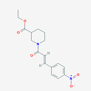 molecular formula C17H20N2O5 B5366657 ethyl 1-[3-(4-nitrophenyl)acryloyl]-3-piperidinecarboxylate 