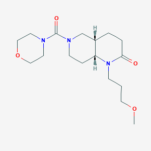 molecular formula C17H29N3O4 B5366662 (4aS*,8aR*)-1-(3-methoxypropyl)-6-(morpholin-4-ylcarbonyl)octahydro-1,6-naphthyridin-2(1H)-one 