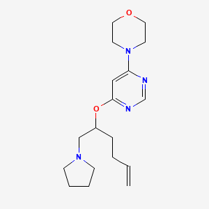 4-(6-{[(2S,5R)-5-(pyrrolidin-1-ylmethyl)tetrahydrofuran-2-yl]methyl}pyrimidin-4-yl)morpholine