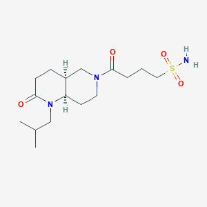 4-[(4aS*,8aR*)-1-isobutyl-2-oxooctahydro-1,6-naphthyridin-6(2H)-yl]-4-oxo-1-butanesulfonamide