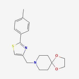 8-[[2-(4-Methylphenyl)-1,3-thiazol-4-yl]methyl]-1,4-dioxa-8-azaspiro[4.5]decane