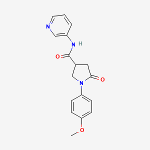 1-(4-methoxyphenyl)-5-oxo-N-3-pyridinyl-3-pyrrolidinecarboxamide