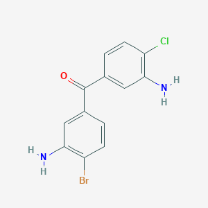 molecular formula C13H10BrClN2O B5366737 (3-Amino-4-bromophenyl)-(3-amino-4-chlorophenyl)methanone 