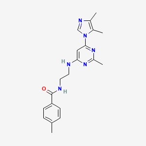 N-(2-{[6-(4,5-dimethyl-1H-imidazol-1-yl)-2-methyl-4-pyrimidinyl]amino}ethyl)-4-methylbenzamide