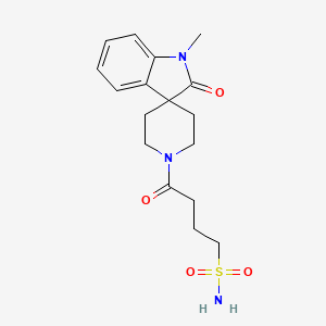 4-(1-methyl-2-oxo-1,2-dihydro-1'H-spiro[indole-3,4'-piperidin]-1'-yl)-4-oxobutane-1-sulfonamide