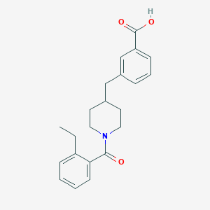 3-{[1-(2-ethylbenzoyl)-4-piperidinyl]methyl}benzoic acid