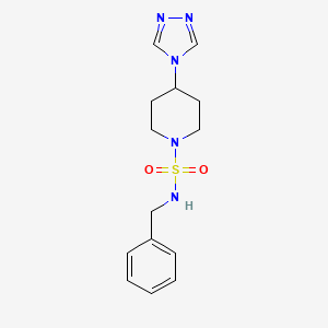 molecular formula C14H19N5O2S B5366751 N-benzyl-4-(4H-1,2,4-triazol-4-yl)piperidine-1-sulfonamide 