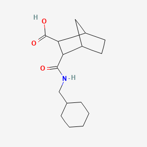 molecular formula C16H25NO3 B5366765 3-{[(cyclohexylmethyl)amino]carbonyl}bicyclo[2.2.1]heptane-2-carboxylic acid 