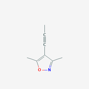 molecular formula C8H9NO B053668 3,5-Dimethyl-4-(prop-1-yn-1-yl)isoxazole CAS No. 113479-03-1