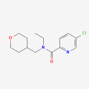 molecular formula C14H19ClN2O2 B5366815 5-chloro-N-ethyl-N-(tetrahydro-2H-pyran-4-ylmethyl)pyridine-2-carboxamide 