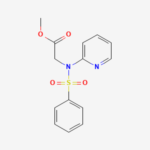 molecular formula C14H14N2O4S B5366821 methyl N-(phenylsulfonyl)-N-2-pyridinylglycinate CAS No. 591744-40-0