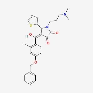 4-[4-(benzyloxy)-2-methylbenzoyl]-1-[3-(dimethylamino)propyl]-3-hydroxy-5-(thiophen-2-yl)-2,5-dihydro-1H-pyrrol-2-one