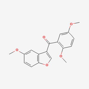 molecular formula C18H16O5 B5366839 (2,5-dimethoxyphenyl)(5-methoxy-1-benzofuran-3-yl)methanone 