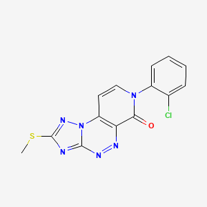 molecular formula C14H9ClN6OS B5366851 7-(2-chlorophenyl)-2-(methylthio)pyrido[4,3-e][1,2,4]triazolo[5,1-c][1,2,4]triazin-6(7H)-one 