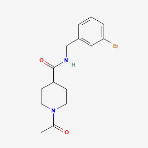 molecular formula C15H19BrN2O2 B5366883 1-acetyl-N-(3-bromobenzyl)-4-piperidinecarboxamide 