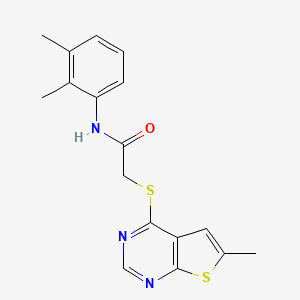 molecular formula C17H17N3OS2 B5366903 N-(2,3-dimethylphenyl)-2-[(6-methylthieno[2,3-d]pyrimidin-4-yl)thio]acetamide 