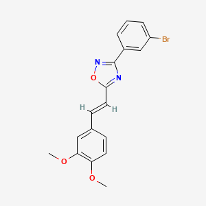 3-(3-bromophenyl)-5-[2-(3,4-dimethoxyphenyl)vinyl]-1,2,4-oxadiazole