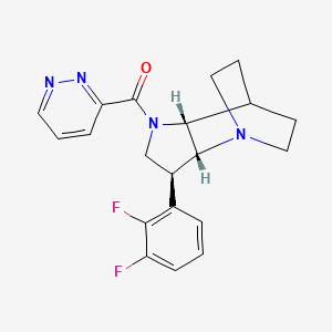 (2R*,3S*,6R*)-3-(2,3-difluorophenyl)-5-(3-pyridazinylcarbonyl)-1,5-diazatricyclo[5.2.2.0~2,6~]undecane