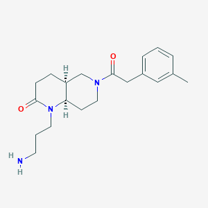 rel-(4aS,8aR)-1-(3-aminopropyl)-6-[(3-methylphenyl)acetyl]octahydro-1,6-naphthyridin-2(1H)-one hydrochloride