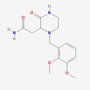 molecular formula C15H21N3O4 B5366955 2-[1-(2,3-dimethoxybenzyl)-3-oxo-2-piperazinyl]acetamide 