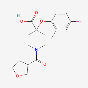 4-(4-fluoro-2-methylphenoxy)-1-(tetrahydrofuran-3-ylcarbonyl)piperidine-4-carboxylic acid