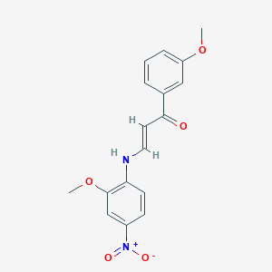 molecular formula C17H16N2O5 B5366969 3-[(2-methoxy-4-nitrophenyl)amino]-1-(3-methoxyphenyl)-2-propen-1-one 