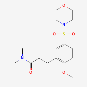 3-[2-methoxy-5-(4-morpholinylsulfonyl)phenyl]-N,N-dimethylpropanamide