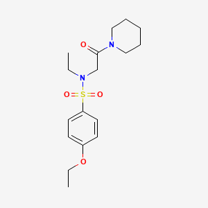 molecular formula C17H26N2O4S B5366980 4-ethoxy-N-ethyl-N-[2-oxo-2-(piperidin-1-yl)ethyl]benzenesulfonamide 