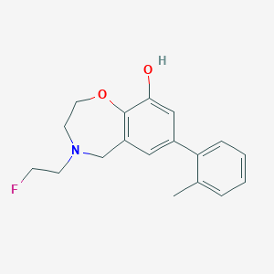 4-(2-fluoroethyl)-7-(2-methylphenyl)-2,3,4,5-tetrahydro-1,4-benzoxazepin-9-ol