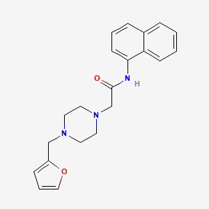 molecular formula C21H23N3O2 B5367034 2-[4-(2-furylmethyl)-1-piperazinyl]-N-1-naphthylacetamide 