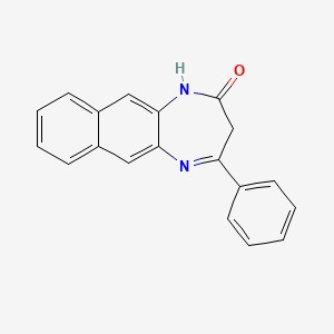 molecular formula C19H14N2O B5367042 4-phenyl-1,3-dihydro-2H-naphtho[2,3-b][1,4]diazepin-2-one 