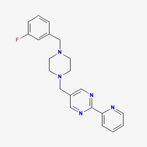 5-{[4-(3-fluorobenzyl)-1-piperazinyl]methyl}-2-(2-pyridinyl)pyrimidine