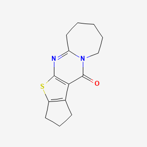 1,2,3,6,7,8,9,10-octahydro-12H-cyclopenta[4',5']thieno[2',3':4,5]pyrimido[1,2-a]azepin-12-one