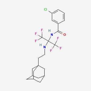 N-[1-{[2-(1-adamantyl)ethyl]amino}-2,2,2-trifluoro-1-(trifluoromethyl)ethyl]-3-chlorobenzamide