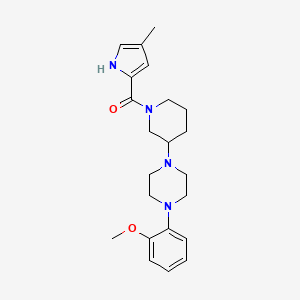 molecular formula C22H30N4O2 B5367109 1-(2-methoxyphenyl)-4-{1-[(4-methyl-1H-pyrrol-2-yl)carbonyl]-3-piperidinyl}piperazine 