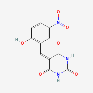 5-[(2-hydroxy-5-nitrophenyl)methylidene]-1,3-diazinane-2,4,6-trione