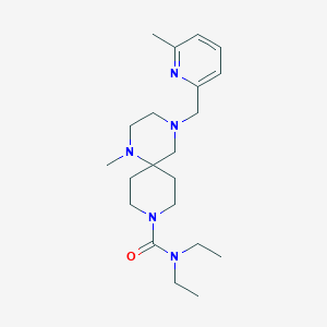 molecular formula C21H35N5O B5367137 N,N-diethyl-1-methyl-4-[(6-methylpyridin-2-yl)methyl]-1,4,9-triazaspiro[5.5]undecane-9-carboxamide 