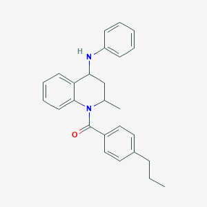 2-methyl-N-phenyl-1-(4-propylbenzoyl)-1,2,3,4-tetrahydro-4-quinolinamine