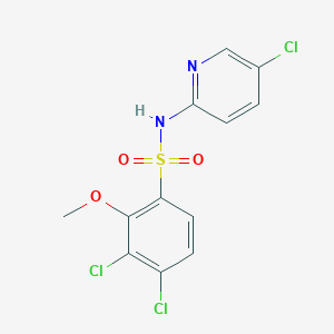 molecular formula C12H9Cl3N2O3S B5367147 3,4-dichloro-N-(5-chloro-2-pyridinyl)-2-methoxybenzenesulfonamide 